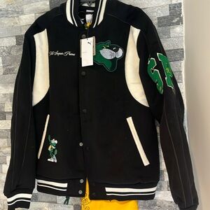 Puma Black and White Varsity Jacket